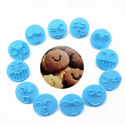 Smiley Cookie Embosser Mold Set, 13 Designs by HitMyNeed