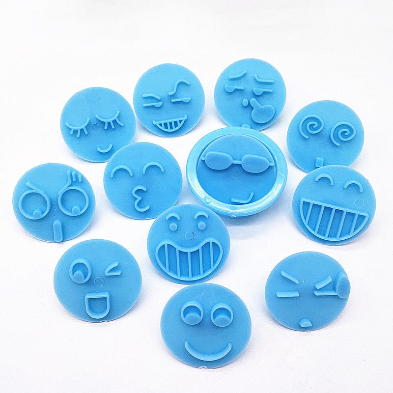 Smiley Cookie Embosser Mold Set, 13 Designs by HitMyNeed