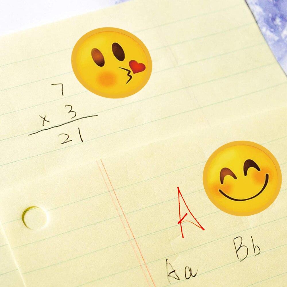 Smiley Face Reward Stickers Roll (500 pcs, 1.5 in) by HitMyNeed