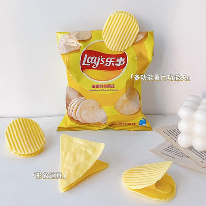 Snack Bag Sealing Clips Set, Potato & Nacho (6pcs) by HitMyNeed