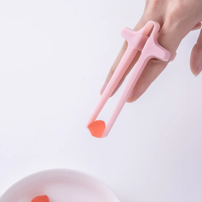Snack Finger Chopsticks No-Mess Snack Tool pink by HitMyNeed