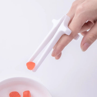 Snack Finger Chopsticks No-Mess Snack Tool white by HitMyNeed