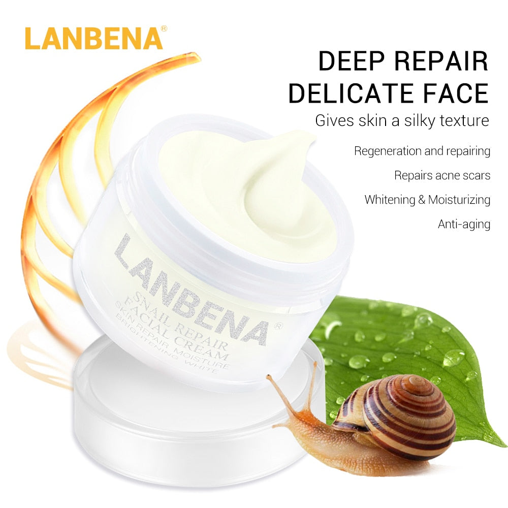 Snail Face Cream Anti-Aging Moisturizer 30g by HitMyNeed