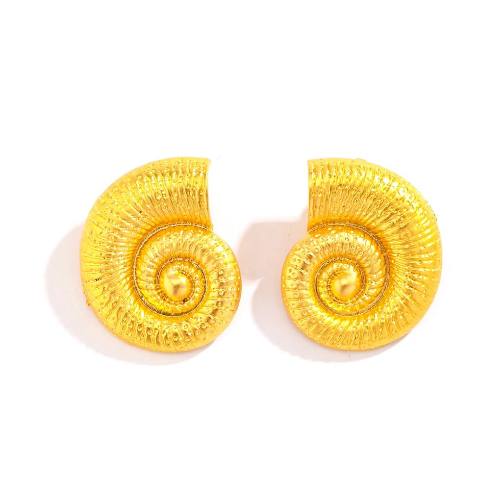 Snail Stud Earrings for Women, Metal Art Design by HitMyNeed