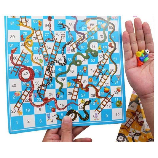 Snakes and Ladders Foldable Family Board Game by HitMyNeed