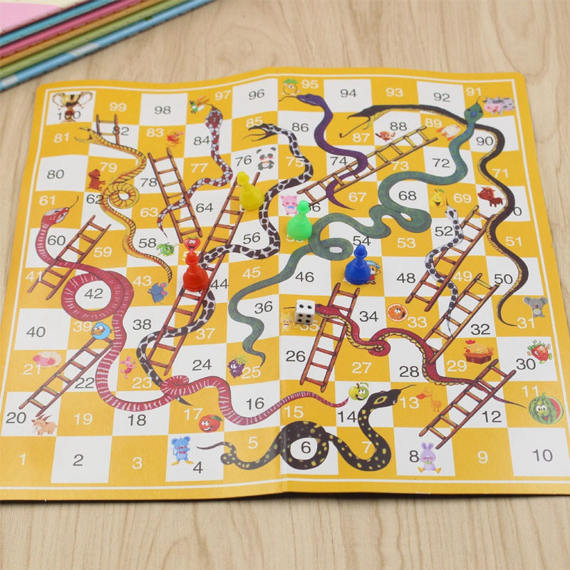 Snakes and Ladders Foldable Family Board Game by HitMyNeed