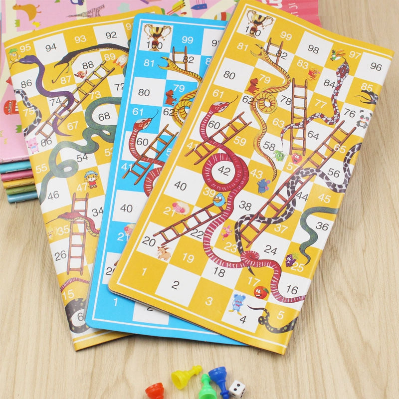 Snakes and Ladders Foldable Family Board Game by HitMyNeed