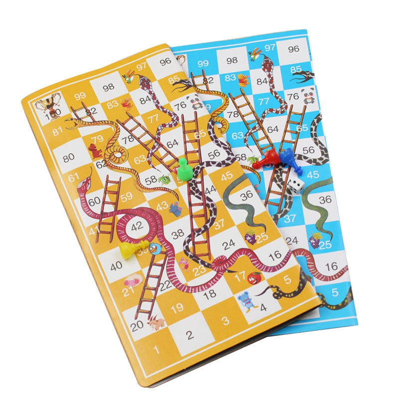 Snakes and Ladders Foldable Family Board Game by HitMyNeed