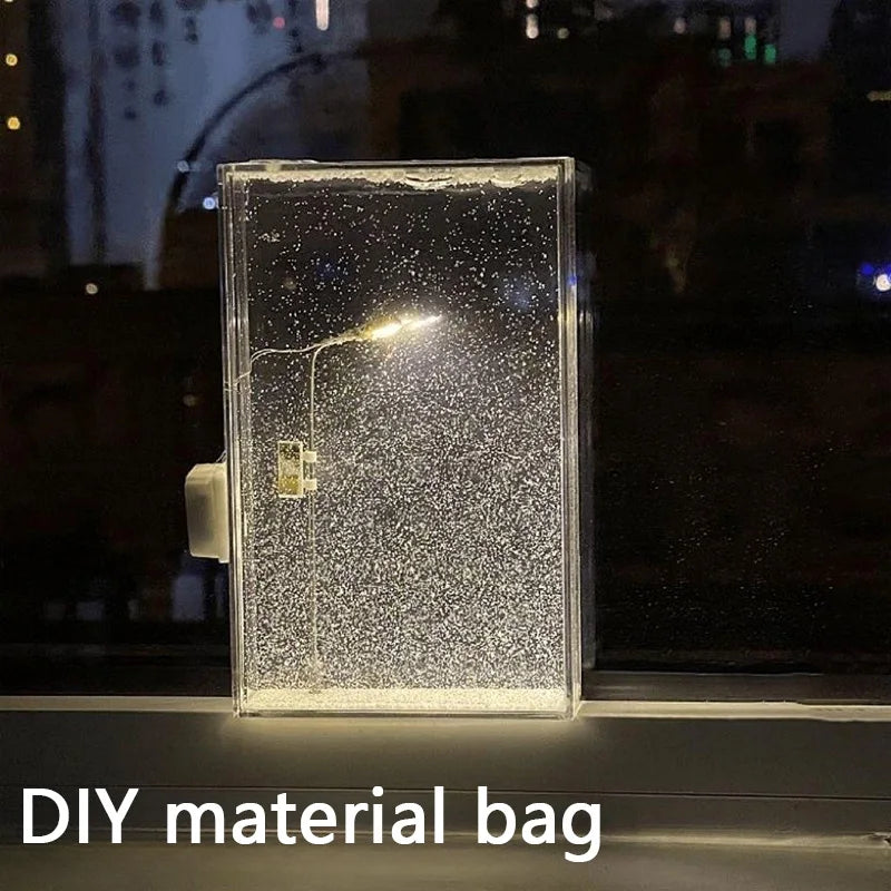 Snow Scene DIY Hemp Night Light Street Lamp Kit by HitMyNeed