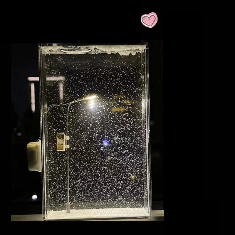 Snow Scene DIY Hemp Night Light Street Lamp Kit by HitMyNeed