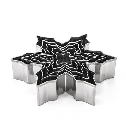 Snowflake Cookie Cutters Set of 5 Stainless Steel by HitMyNeed