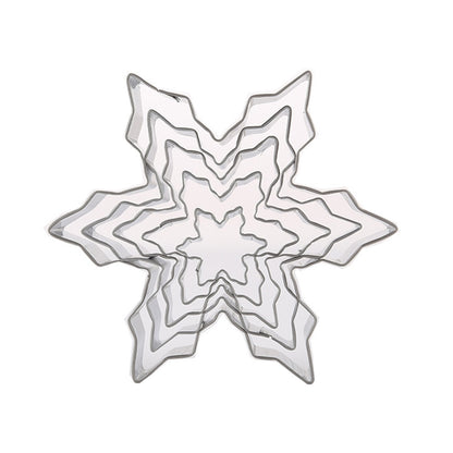 Snowflake Cookie Cutters Set of 5 Stainless Steel by HitMyNeed