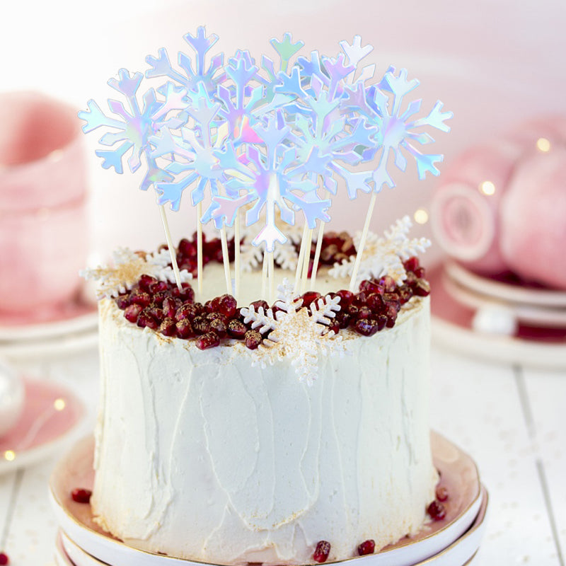 Snowflake Cupcake Toppers Set (50 Pieces) by HitMyNeed
