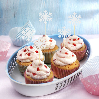 Snowflake Cupcake Toppers Set (50 Pieces) by HitMyNeed