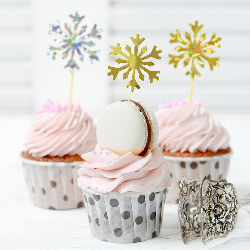 Snowflake Cupcake Toppers Set (50 Pieces) by HitMyNeed