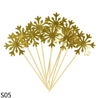 Snowflake Cupcake Toppers Set (50 Pieces) s05 by HitMyNeed