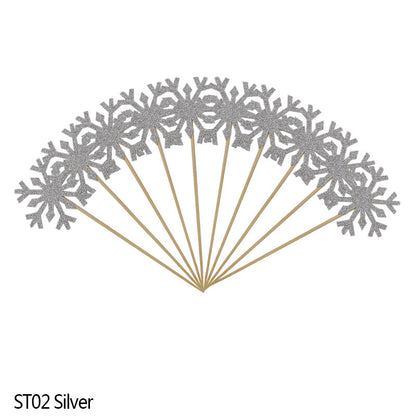 Snowflake Cupcake Toppers Set (50 Pieces) st02 by HitMyNeed