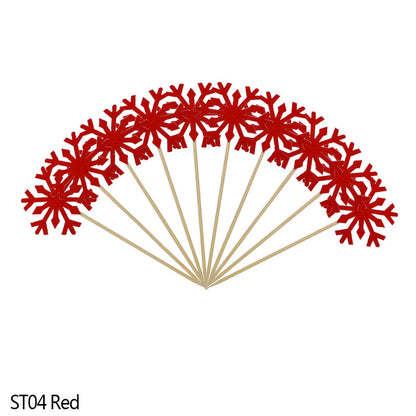 Snowflake Cupcake Toppers Set (50 Pieces) st04 by HitMyNeed