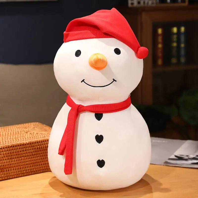 Snowman Plush Toy Pillow, 30-80cm Christmas Decor 30cm red by HitMyNeed