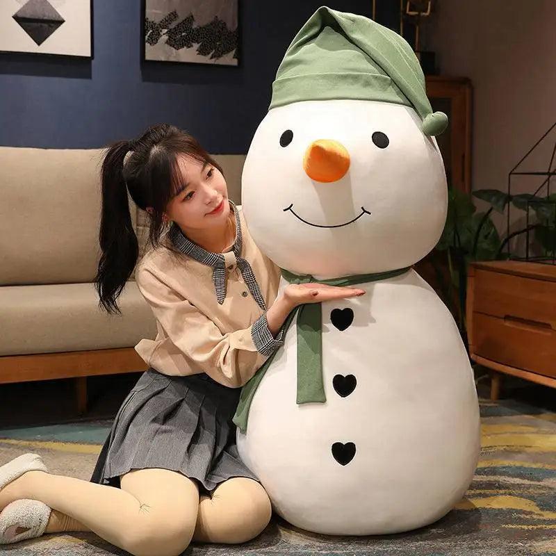 Snowman Plush Toy Pillow, 30-80cm Christmas Decor by HitMyNeed