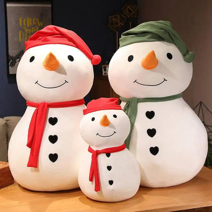 Snowman Plush Toy Pillow, 30-80cm Christmas Decor by HitMyNeed