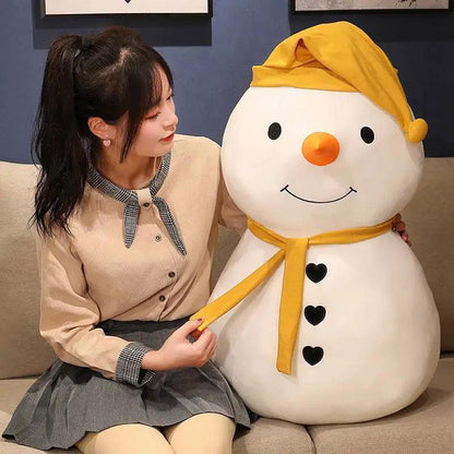 Snowman Plush Toy Pillow, 30-80cm Christmas Decor by HitMyNeed