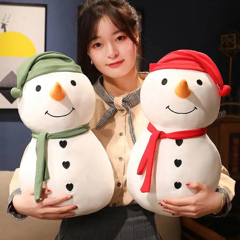 Snowman Plush Toy Pillow, 30-80cm Christmas Decor by HitMyNeed