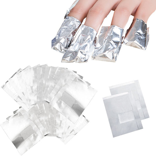 Soak Off Nail Foil Wraps for Gel Removal (100 pcs) by HitMyNeed