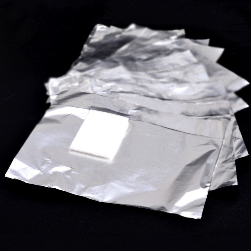 Soak Off Nail Foil Wraps for Gel Removal (100 pcs) by HitMyNeed