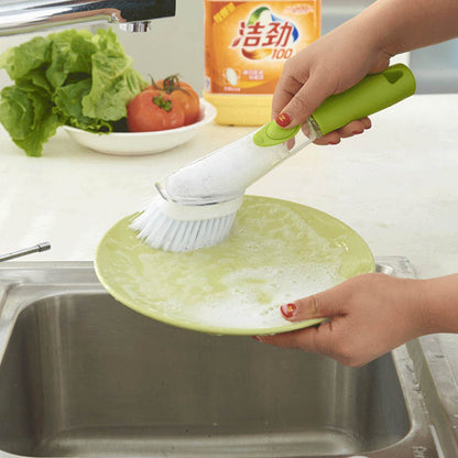 Soap-Dispensing Dishwashing Brush with Sponge Head by HitMyNeed