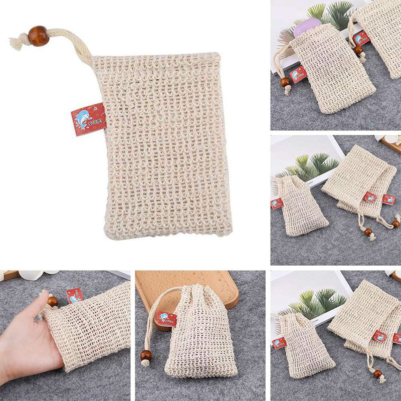 Soap Saver Mesh Drawstring Bag by HitMyNeed