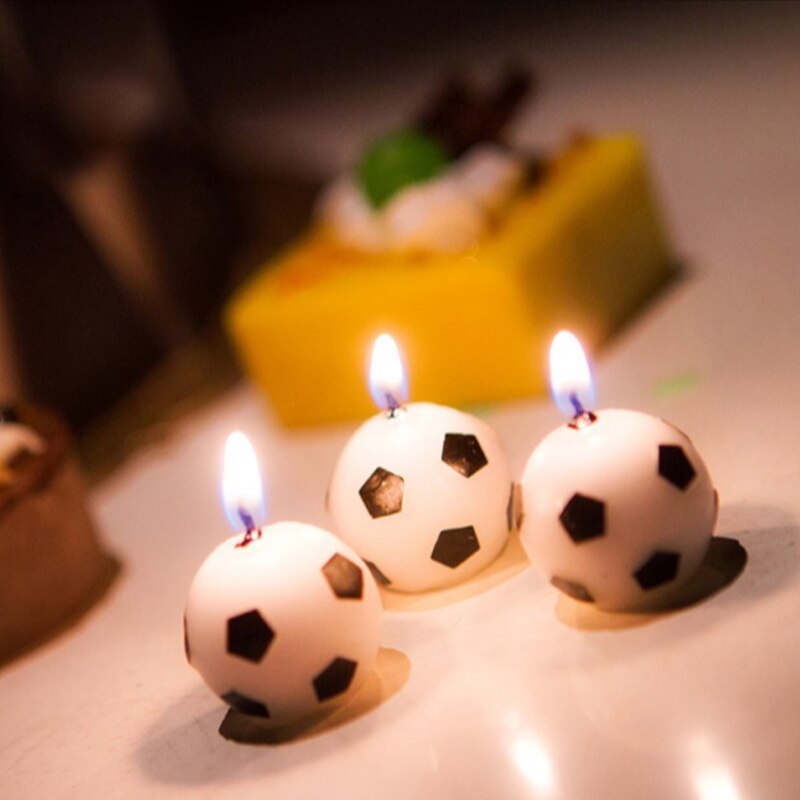 Soccer Ball Birthday Cake Candles (Set of 6) by HitMyNeed