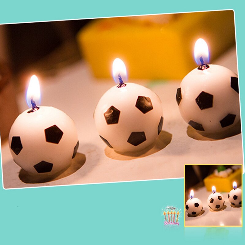 Soccer Ball Birthday Cake Candles (Set of 6) by HitMyNeed