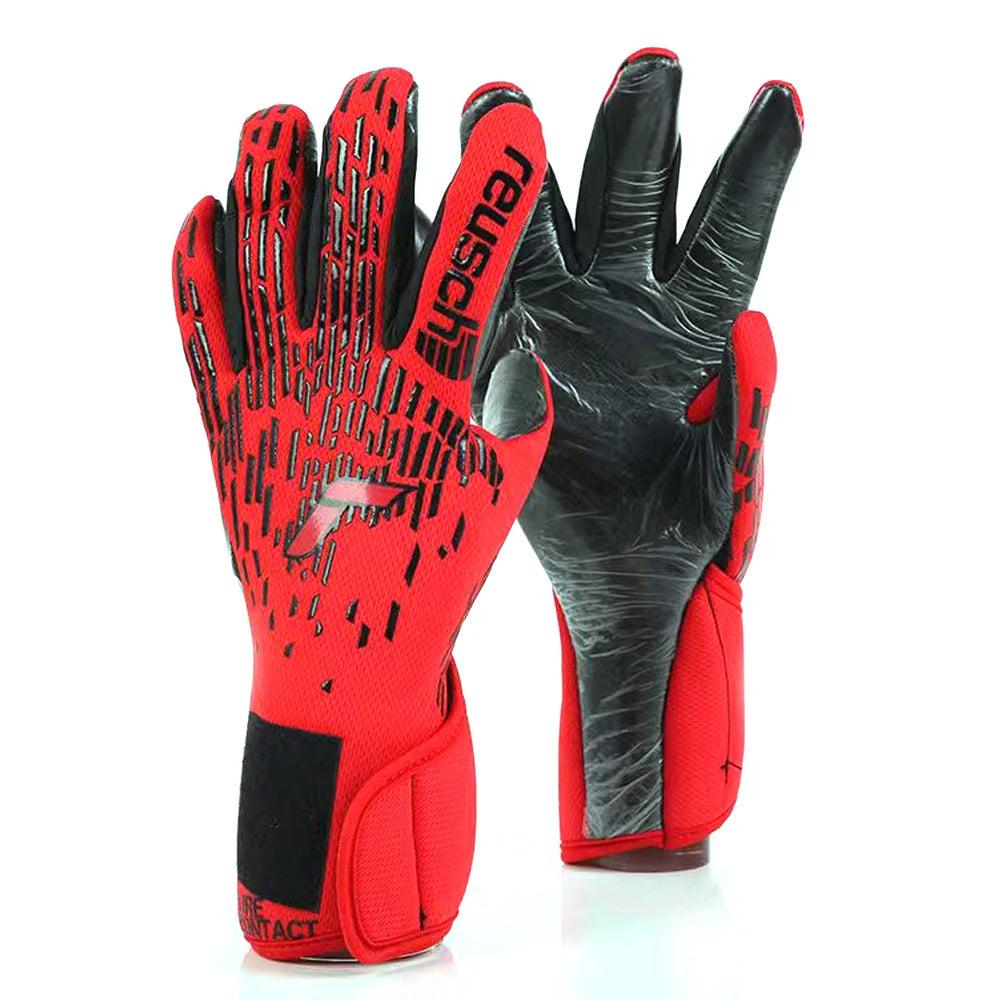 Soccer Goalkeeper Gloves for Training and Match Play red size-10 by HitMyNeed
