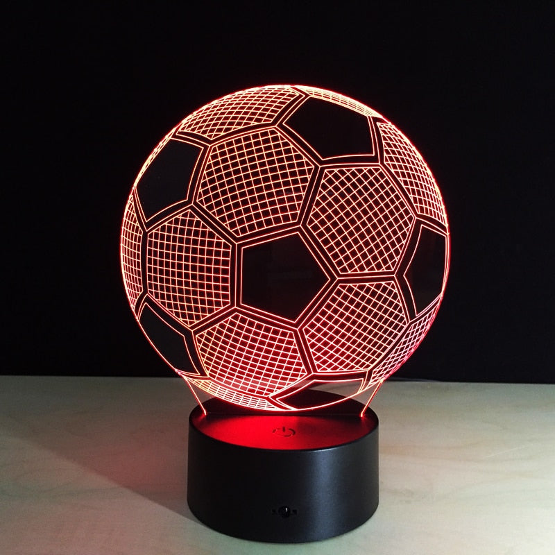 Soccer LED 3D Effect Color-Changing Night Lamp by HitMyNeed
