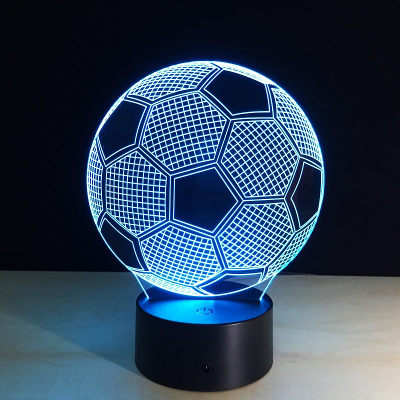 Soccer LED 3D Effect Color-Changing Night Lamp by HitMyNeed