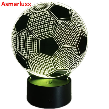 Soccer LED 3D Effect Color-Changing Night Lamp by HitMyNeed