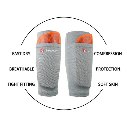 Soccer Shin Guard & Compression Leg Support Set by HitMyNeed