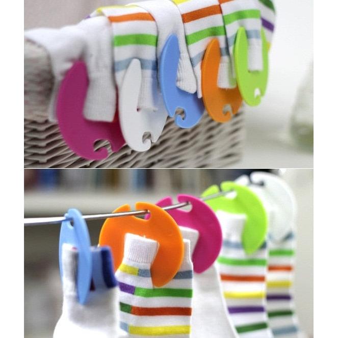 Sock Clips Holder and Hanger Set (10 Pack) by HitMyNeed