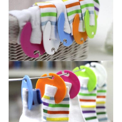 Sock Clips Holder and Hanger Set (10 Pack) by HitMyNeed