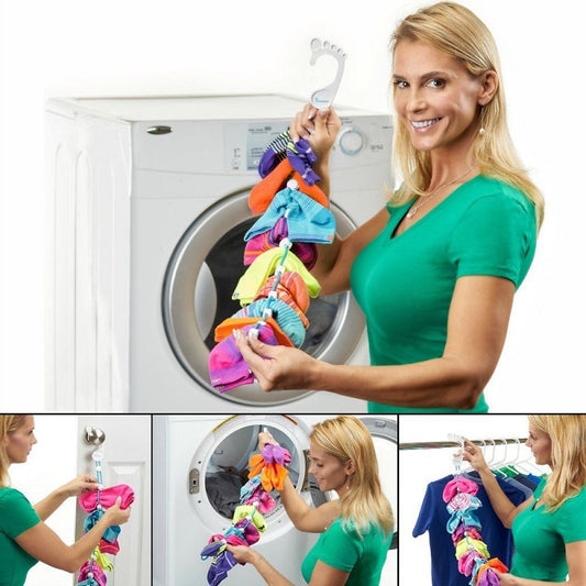 Sock Organizer Laundry Hanger with Clips by HitMyNeed