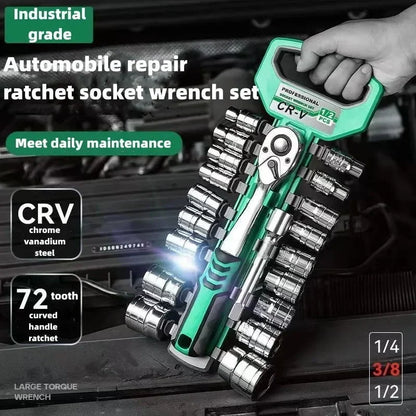 Socket Sleeve Ratchet Wrench Set for Auto Repair by HitMyNeed
