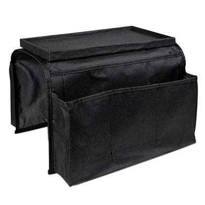 Sofa Arm Table with Multi-Pocket Organizer Bag by HitMyNeed