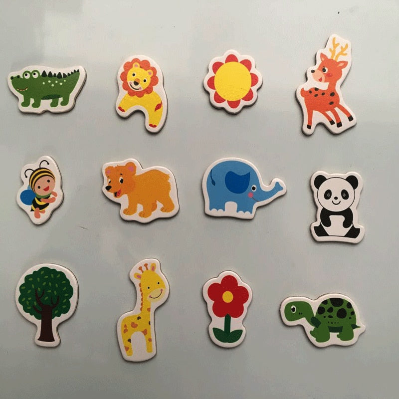 Soft Animal Fridge Magnets Set of 12 by HitMyNeed
