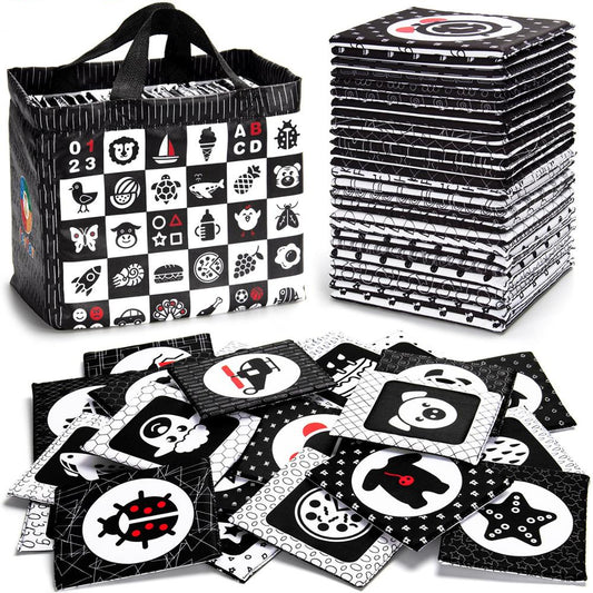 Soft Black & White Baby Flashcards (26 pcs) by HitMyNeed