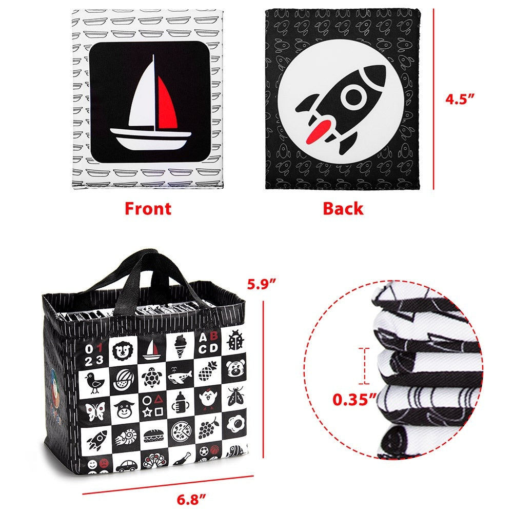 Soft Black & White Baby Flashcards (26 pcs) by HitMyNeed