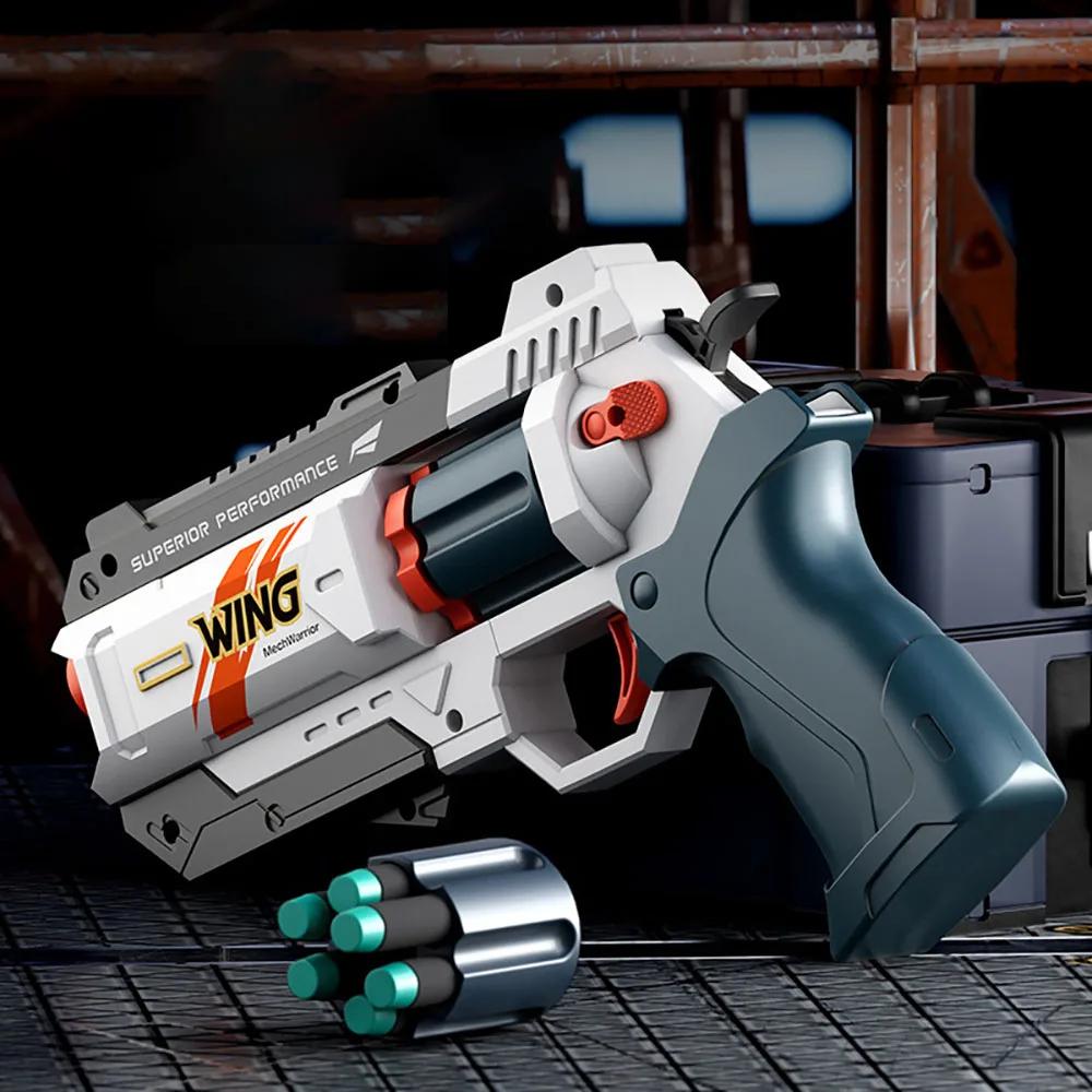 Soft Bullet Foam Toy Gun with EVA Darts & Revolver Mode by HitMyNeed
