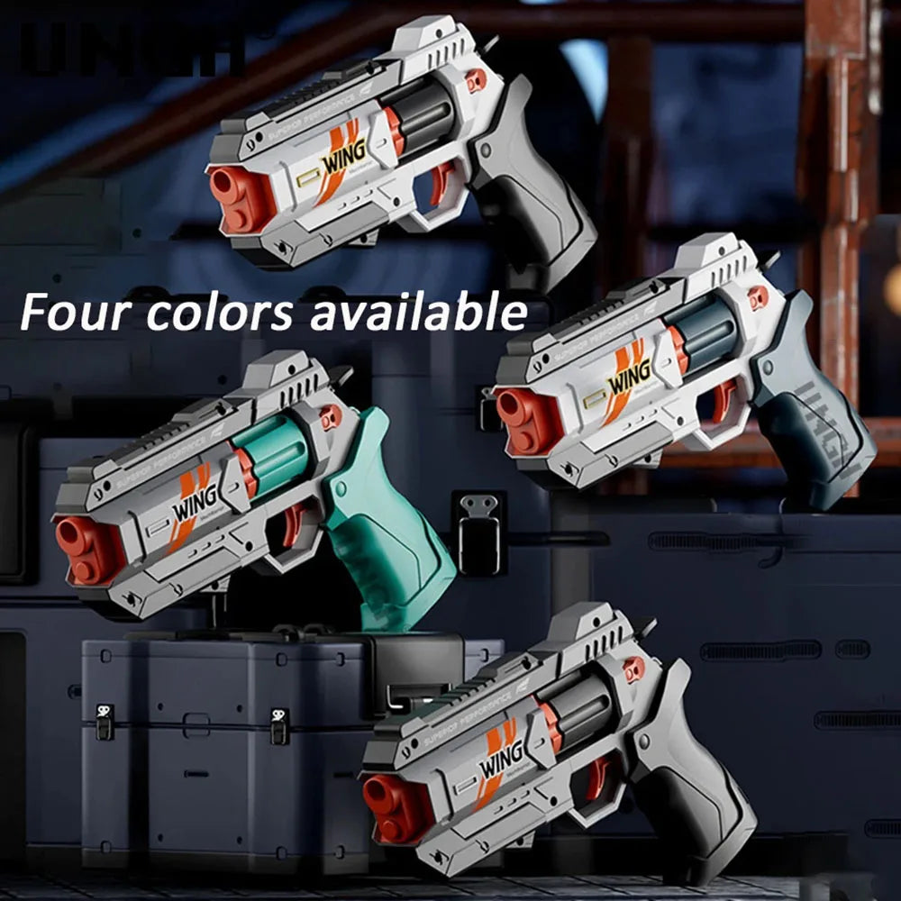 Soft Bullet Foam Toy Gun with EVA Darts & Revolver Mode by HitMyNeed