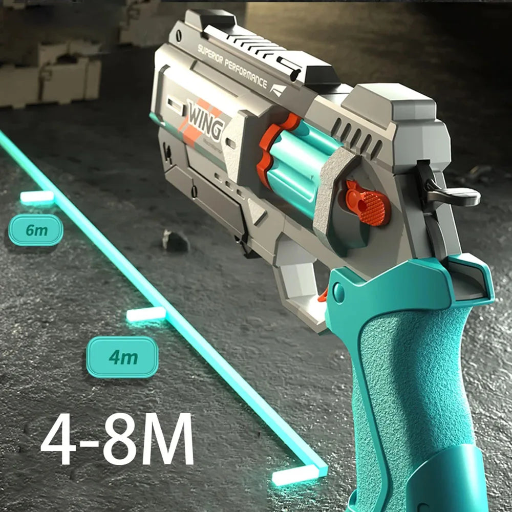 Soft Bullet Foam Toy Gun with EVA Darts & Revolver Mode by HitMyNeed