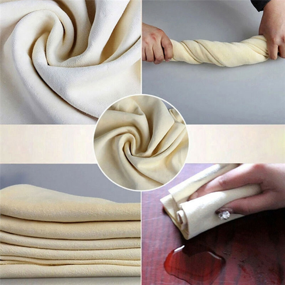 Soft Chamois Shammy Towel for Car Detailing by HitMyNeed